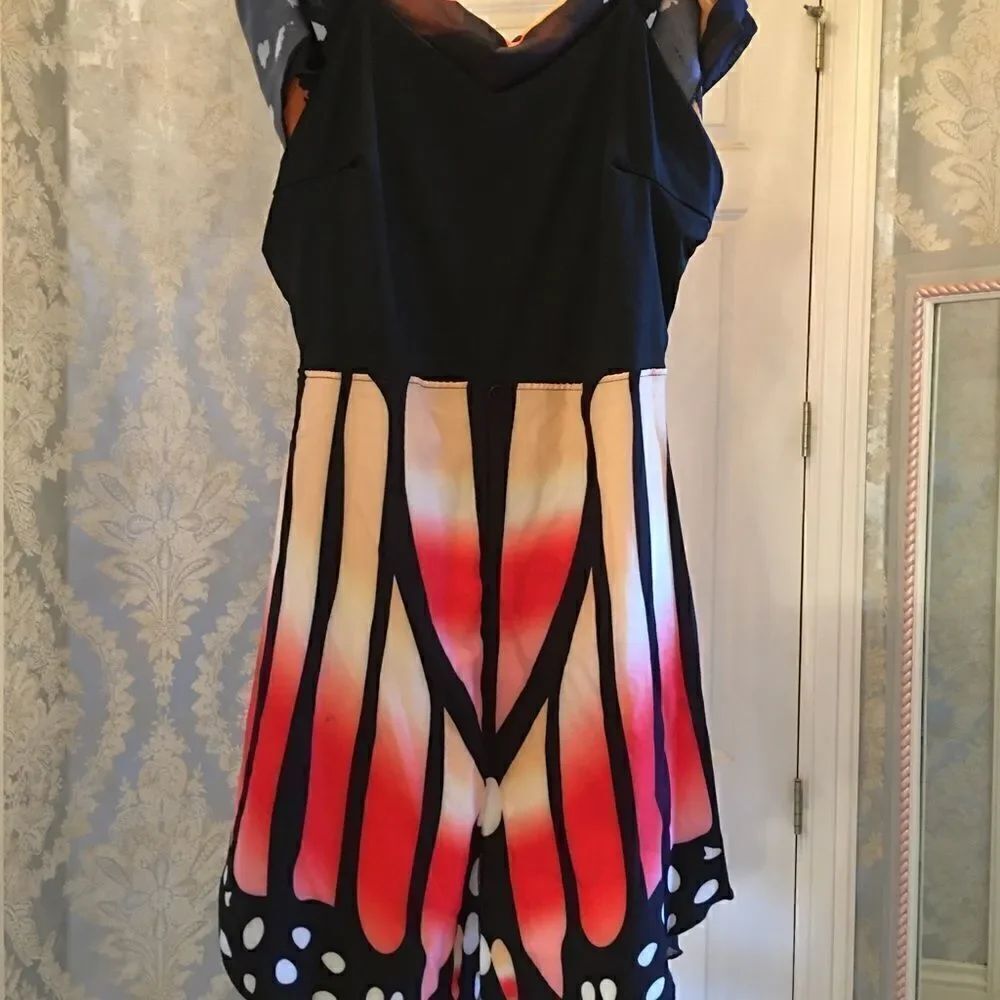 🎃 - MONARCH BUTTERFLY Dress w Monarch Wing Cape